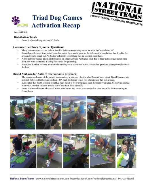 Triad Dog Games Activation Recap 051218