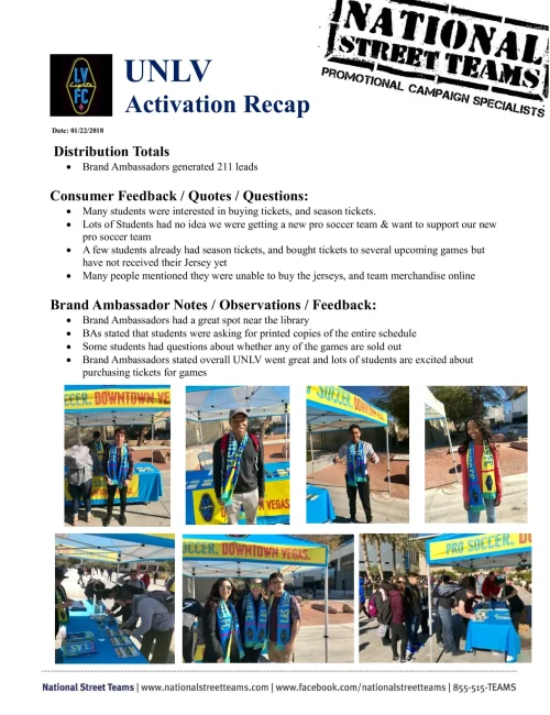 UNLV Activation Recap 012218